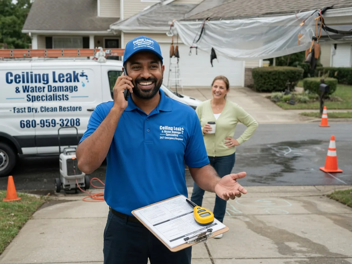 Ceiling Leak Cleanup Rayland, OH FAQs
